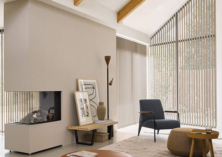 Bespoke Vertical Blinds Designed for Non-Standard Window Shapes