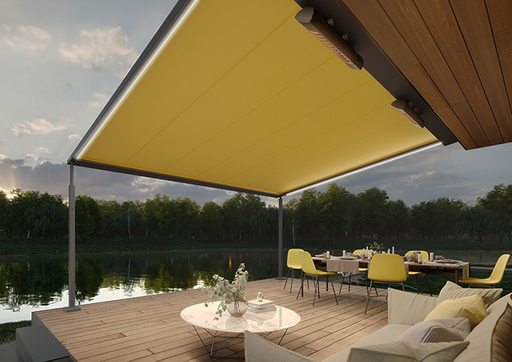 Awnings with Heating & Lighting